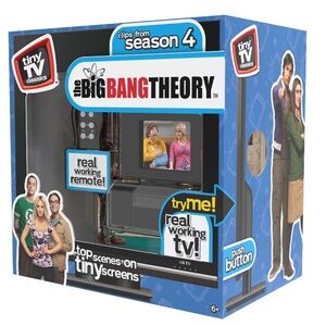 NEW✨ Tiny TV Classics Big Bang Theory Miniature Working Television & Remote